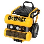 DEWALT D55154 1.1 HP Continuous 4 Gal Electric Wheeled Dolly-Style Air Compressor with Panel