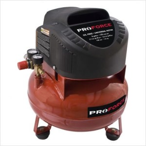 Pro-Force VNF1080620 6-Gallon Oil Free Pancake Air Compressor with Extra Value Kit