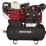 - NorthStar Portable Gas-Powered Air Compressor - Honda GX390 OHV Engine, 30-Gallon Horizontal Tank, 24.4 CFM @ 90 PSI