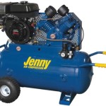 Jenny Compressors G9HGA-30P 8-HP 30-Gallon Tank Gas Powered Single Stage Wheeled Portable Compressor