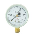 0-2.5 Mpa Air Water Pressure Wht Dial Compound Gauge