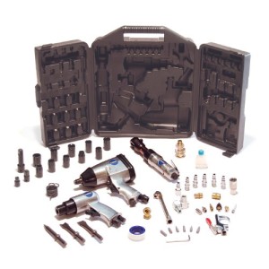 Primefit ATK1000 Air Tool Kit with Impact, Ratchet, Chisel, Blow Gun, and other Accessories, 50-Piece
