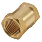 Forney 75532 Brass Fitting, Hose Coupling, 1/4-Inch Female NPT to 1/4-Inch Female NPT