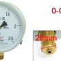 0-2.5MPa 20mm Thread Diameter Round Face Water Air Pressure Gauge