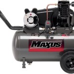 Maxus EX8300 15 Amps / 14.5 Amps 2 Horsepower 20 Gallon Wheeled Oiled Single Hot Dog Compressor Dual Voltage 120-Volt / 240-Volt