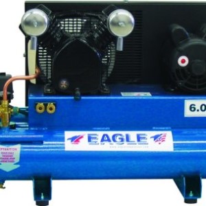 Eagle TT318E-DV 8-Gallon 150 PSI Max Electric Compressor, Twin Tank