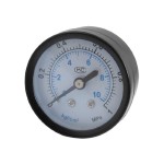 0-1MPa 1/2" Male Thread Black Metal Case Pneumatic Pressure Gauge