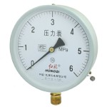 0-6MPa 20mm Thread Diameter Round Face Water Air Pressure Gauge