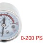 0-200 PSI 0.35" Compressor Compressed Pressure Gauge Silver Tone