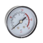 0-180 PSI 13mm Dia Threaded Plastic Shell Air Pressure Dial Gauge