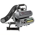 Professional Woodworker 8682 18 Gauge Brad Nailer with 2 Gallon Twin Stack Compressor Combo Kit