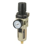 0.05-0.85Mpa Air Source Gas Treatment Pressure Regulator w 0-1Mpa Pressure Gauge