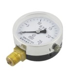 0-25 MPa 14mm Thread Arabic Number Horizontal Round Pressure Gauge