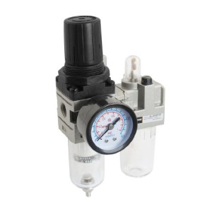 0-1MPa Gauge 1/4" PT Pneumatic Filter Regulator Air Source Treatment Unit