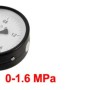 0-1.6 MPa Black Case Round Scale Range Compressed Air Pressure Gauge