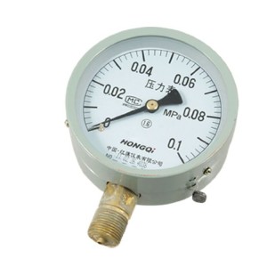 0.1 Mpa White Dial Black Hand Pressure Gauge for Air Water