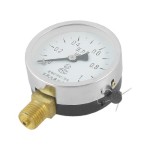0-1 MPa 14mm Thread Arabic Number Horizontal Round Pressure Gauge