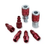 Legacy A73457D Color Connex Type D 7 Piece 1/4 in. Red Coupler and Plug Kit