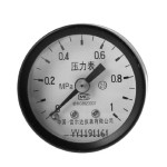 0-1Mpa 2.5 Class 1/8" Thread Horizontal Mount Pipeline Pressure Gauge